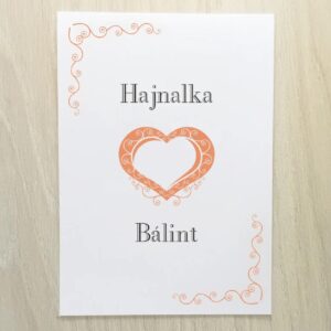 Esküvői meghívó: Felfelé nyíló